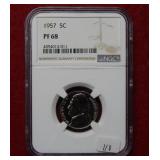 1957 Jefferson Nickel NGC PF68