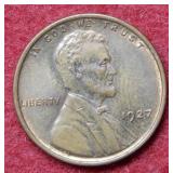 1927 Lincoln Wheat Cent - Red & Brown