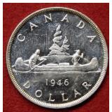 1946 Canada Silver Dollar