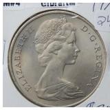 1970 Gibraltar 1 Crown Coin