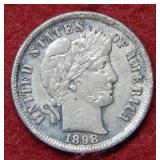 1898 Barber Silver Dime