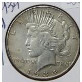 1934 Peace Silver Dollar Coin