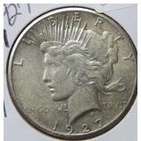 1927 Peace Silver Dollar Coin
