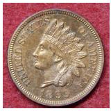 1899 Indian Head Cent - Red & Brown