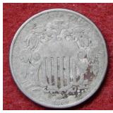 1866 Shield Nickel with Rays