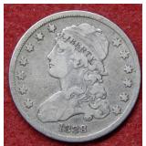 1838 Bust Silver Quarter