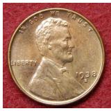 1938 S Lincoln Wheat Cent