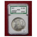 1921 Morgan Silver Dollar Coin ***