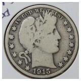 1915 Barber Silver Half