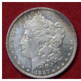 1887 Morgan Silver Dollar Coin