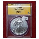2014 Silver Eagle 1oz ANACS MS69