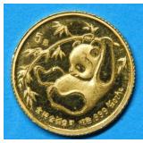 1985 1/20 oz China Gold Panda Coin