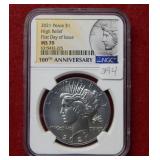 2021 Peace Silver Dollar NGC MS70 First Day