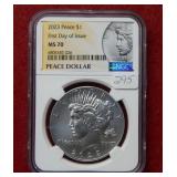 2023 Peace Silver Dollar NGC MS70 First Day