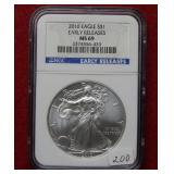 2010 Silver Eagle 1oz NGC MS69 Early Releases