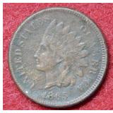 1865 Indian Head Cent - grainy