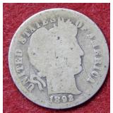 1892 O Barber Silver Dime