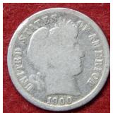 1900 S Barber Silver Dime
