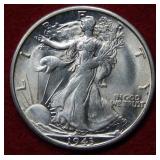 1943 S Walking Liberty Silver Half Dollar Coin