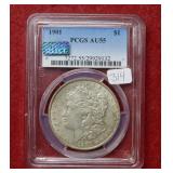 1901 Morgan Silver Dollar PCGS AU55