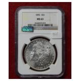 1892 Morgan Silver Dollar NGC MS63