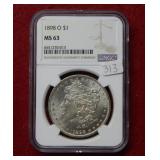 1898 O Morgan Silver Dollar NGC MS63