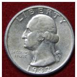 1932 Washington Silver Quarter - First Year