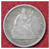 1872 Seated Liberty Half Dime