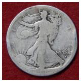 1916 D Walking Liberty Silver Half Dollar Coin