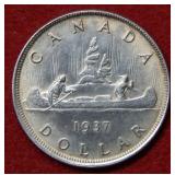 1937 Canada Silver Dollar