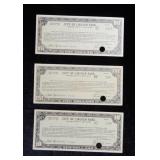 $1 $5 $10 Lincoln Park Promissory Notes-Cut Cancel