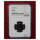 1963 Jefferson Nickel NGC PF68