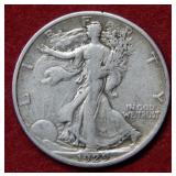 1929 S Walking Liberty Silver Half