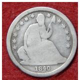 1840 O Seated Liberty Dime