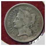 1868 Three Cent Nickel