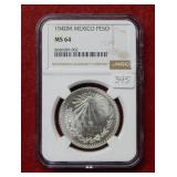 1940M Mexico Silver Peso NGC MS64