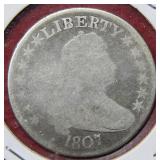 1807 Bust Silver Half Dollar Coin