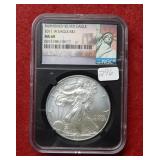2011 W Silver Eagle NGC MS69 - Burnished