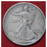 1918 Walking Liberty Silver Half