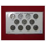 Set of US Wartime Jefferson Nickels