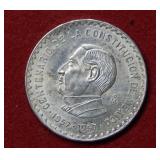 1857/1957 Mexico 5 Peso Silver Constitution Coin