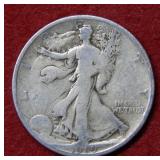 1919 Walking Liberty Silver Half Dollar Coin