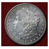 1882 S Morgan Silver Dollar Coin