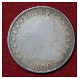 1800 Bust Silver Dollar Coin