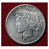 1927 Peace Silver Dollar Coin