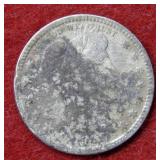 1909 Barber Silver Quarter - grainy