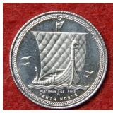 1986 Isle of Man Noble 1/10thoz .999 Fine Platinum