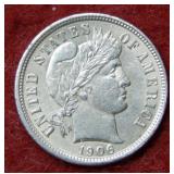 1906 Barber Silver Dime