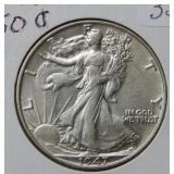 1947 Walking Liberty Silver Half Dollar Coin