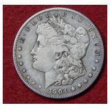 1904 S Morgan Silver Dollar Coin